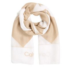 Chusta Calvin Klein. Brązowe chusty Calvin Klein, bez wzorów. Za 209.99 zł.