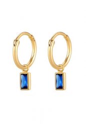 Elli Ladies Creoles with Sapphire Pendants Filigree Timeless in 925 Sterling Silver Gold Plated Kolczyki 1 ct Damski. Niebieskie kolczyki Elli, z szafirem, pozłacane. Za 293.99 zł.