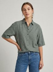 MOSS COPENHAGEN Koszula "Viana" w kolorze zielonym rozmiar: L/XL. Zielone koszule Moss Copenhagen, l, bez wzorów, bez kołnierzyka, bez ramiączek. Za 159.95 zł.