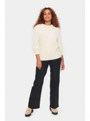 SAINT TROPEZ Sweter "Banni" w kolorze kremowym rozmiar: L. Brązowe swetry Saint Tropez, l, bez wzorów, bez ramiączek. Za 139.87 zł.