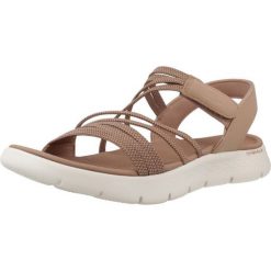 Sandały SKECHERS GO WALK FLEX Brązowy. Brązowe sandały Skechers, bez wzorów, z syntetyku, bez obcasa, bez zapięcia. Za 204.99 zł.
