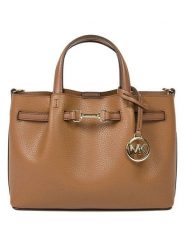 Michael Kors Skórzana torebka w kolorze karmelowym - 24 x 17 x 7 cm rozmiar: onesize. Brązowe torebki klasyczne Michael Kors, bez wzorów, z materiału, przez ramię, bez dodatków. Za 861.99 zł.