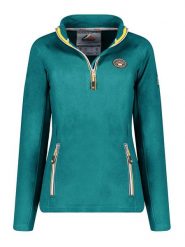 Geographical Norway Bluza polarowa w kolorze zielonym rozmiar: S. Zielone bluzy bez kaptura Geographical Norway, s, bez wzorów, z polaru, bez kaptura. Za 70.41 zł.