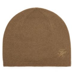 Czapka Tommy Hilfiger. Brązowe czapki zimowe Tommy Hilfiger, bez wzorów. Za 249.99 zł.