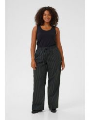 KAFFE curve Spodnie "Eloana" w kolorze czarno-białym rozmiar: 42. Czarne spodnie materiałowe KAFFE curve, bez wzorów, z materiału. Za 126.99 zł.