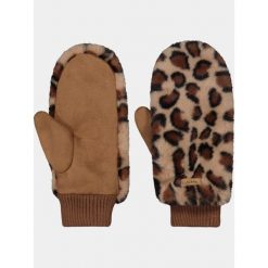 Rękawiczki Damskie Barts Fur Mitts. Brązowe rękawiczki Barts, bez wzorów, sportowe. Za 234.50 zł.