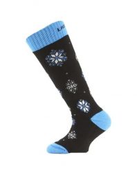 Skarpety merino SJA. Brązowe skarpetki LASTING, bez wzorów, z elastanu. Za 51.00 zł.