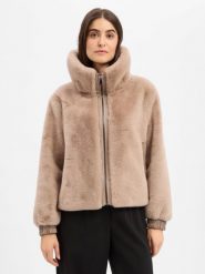 Marie Lund Damowa kurtka ze sztucznego futra Kobiety beżowy, 42. Brązowe kurtki Marie Lund, bez wzorów, z materiału, bez kaptura. Za 499.95 zł.