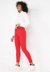 Czerwone Spodnie Agedeia. Czerwone jeansy Born2be, m, bez wzorów, z jeansu. Za 79.99 zł.