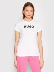 Hugo T-Shirt 50473813 Biały Slim Fit. Białe t-shirty Hugo, m, bez wzorów, z bawełny, bez kołnierzyka, bez ramiączek. Za 159.99 zł.