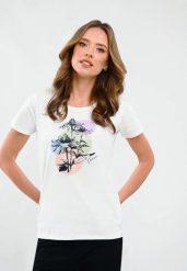 T-shirt z nadrukiem T-KIRI. Fioletowe t-shirty Volcano, m, bez wzorów, z bawełny, klasyczne, bez kołnierzyka, bez ramiączek. Za 59.99 zł.