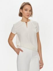 Calvin Klein Bluzka K20K207062 Biały Regular Fit. Białe bluzki Calvin Klein, bez wzorów, z syntetyku, bez kołnierzyka, bez ramiączek. Za 329.99 zł.