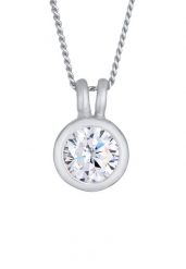 Elli Damska zawieszka soliter okrągła klasyczna z kryształem cyrkonii w srebrze próby 925 Sterling Silver Naszyjniki 1 ct Damski. Szare naszyjniki Elli, z materiału, z cyrkonią, srebrne. Za 248.99 zł.