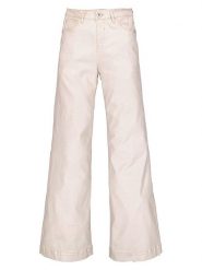 Garcia Dżinsy - Flared fit - w kolorze kremowym rozmiar: W34. Brązowe jeansy Garcia, z aplikacjami, ze skóry, klasyczne, z podwyższonym stanem. Za 220.12 zł.