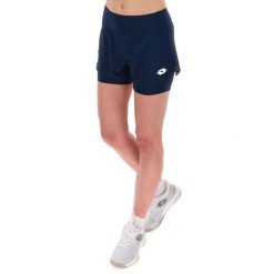 Spodenki tenisowe damskie Lotto Tech II-D1 short. Niebieskie szorty Lotto, bez wzorów, z elastanu, tenisowe. Za 190.00 zł.