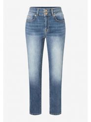 More & More Dżinsy - Tapered fit - w kolorze niebieskim rozmiar: 40. Niebieskie jeansy More & More, z aplikacjami, ze skóry, klasyczne, z podwyższonym stanem. Za 232.78 zł.