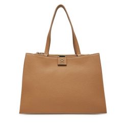 Torebka Tommy Hilfiger. Brązowe torebki klasyczne Tommy Hilfiger, bez wzorów, klasyczne, bez dodatków. Za 409.99 zł.