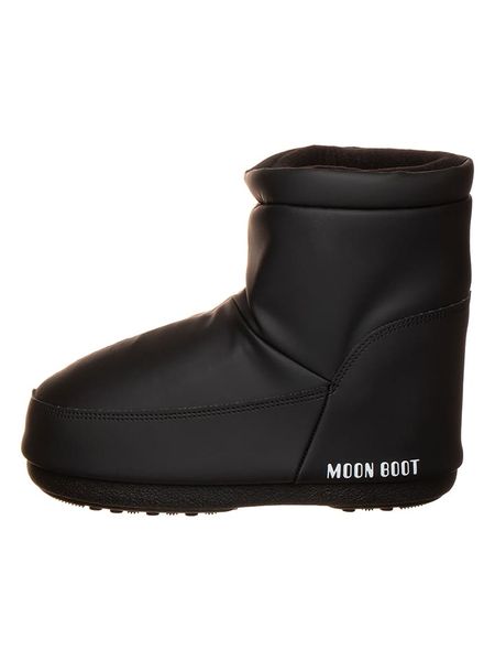 Moon Boot Botki zimowe "Icon" w kolorze czarnym rozmiar: 36-38. Czarne botki Moon Boot, bez wzorów, z materiału, bez obcasa, bez zapięcia. Za 459.95 zł.