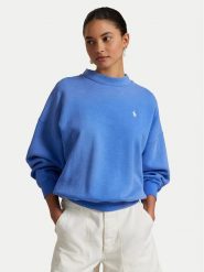 Polo Ralph Lauren Bluza 211965111002 Niebieski Oversize. Niebieskie bluzy Polo Ralph Lauren, s, bez wzorów, z bawełny, bez kaptura. Za 629.99 zł.