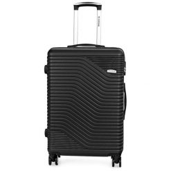 Walizka na kółkach Sapphire ST-140 czarna - mała S DUO. Czarne walizki SAPPHIRE, małe. W wyprzedaży za 84.80 zł.